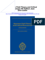 Quantum Field Theory and Critical Phenomena 5Th Edition Jean Zinn Justin All Chapter