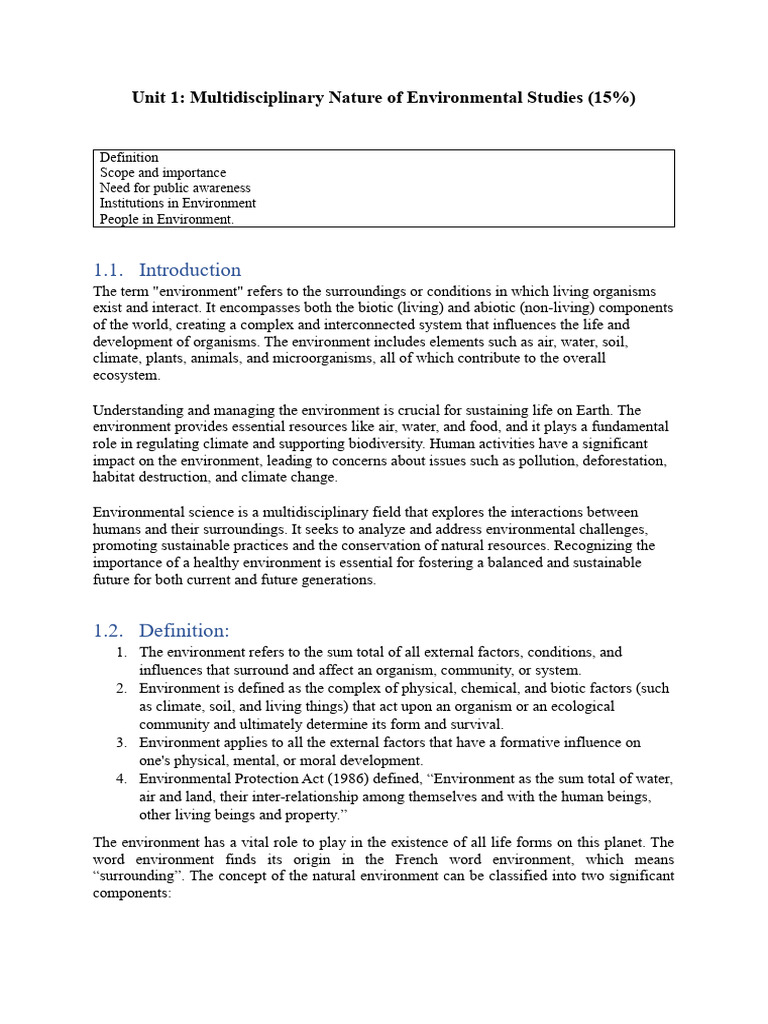 Mdc Environmental And Ecological Management Pdf Water Deforestation