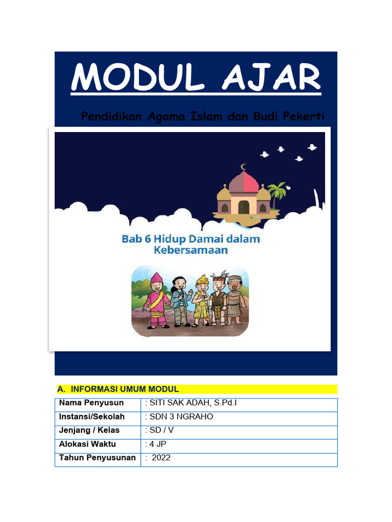 Modul Ajar KLS 5 Sem 2 Bab 6 | PDF | Karier & Perkembangan