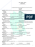 Bài ôn tập học kì II - Unit 8 - Test 1