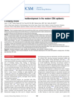 Yu Et Al 2022 The Role of Craniofacial Maldevelopment in The Modern Osa Epidemic A Scoping Review