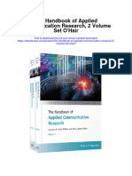 Download The Handbook Of Applied Communication Research 2 Volume Set Ohair full chapter