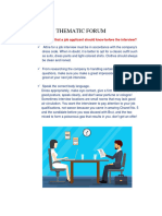 THEMATIC FORUM