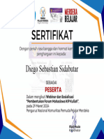 Diego Sebastian Sidabutar - E-Sertifikat Webinar Dan Sosialisasi Pembentukan Forum Mahasiswa KIP Kuliah