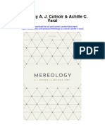 Mereology A J Cotnoir Achille C Varzi Full Chapter