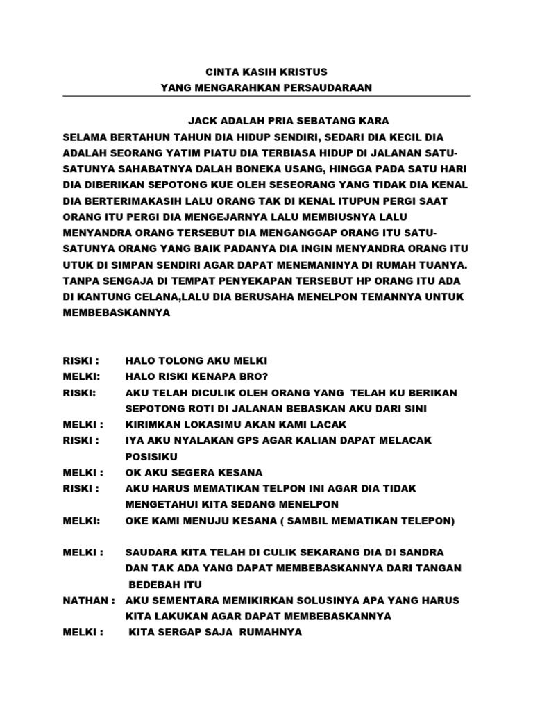 Cinta Kasih Kristus Pdf