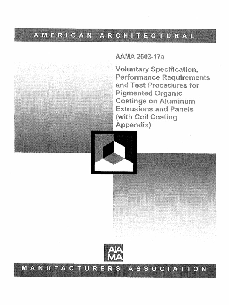 Aama 2603 2017a pdf coating specification technical standard 
