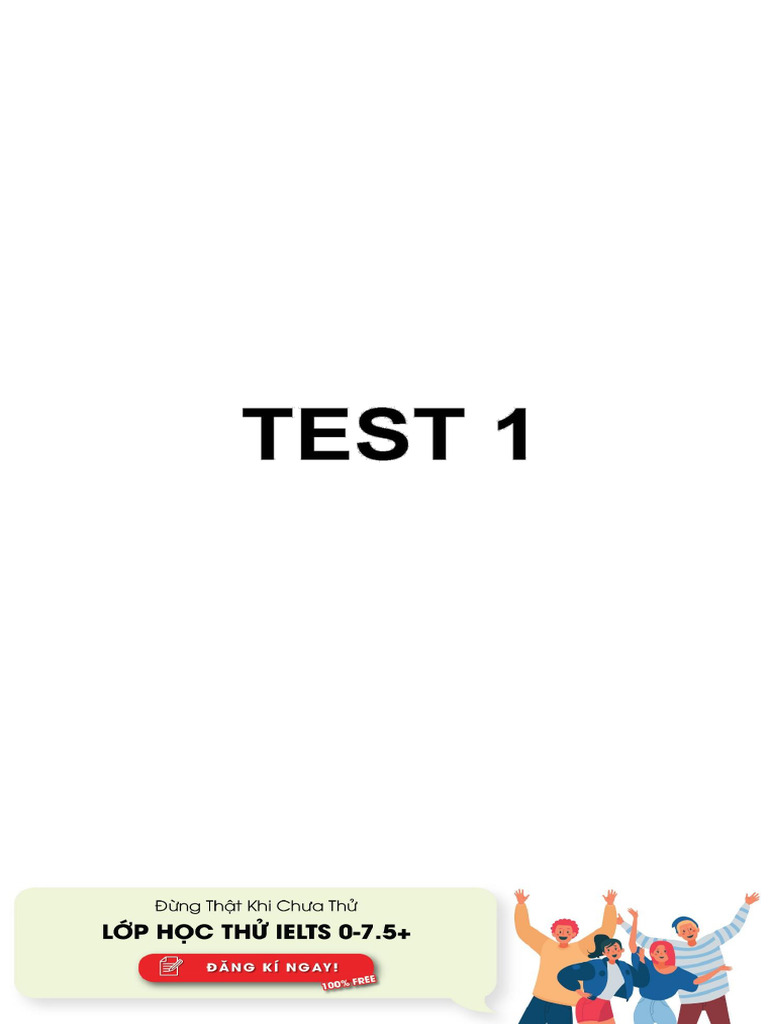 IELTS Pratice Test Plus 3 - Page - 01 | PDF
