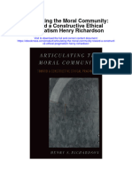 Download Articulating The Moral Community Toward A Constructive Ethical Pragmatism Henry Richardson full chapter