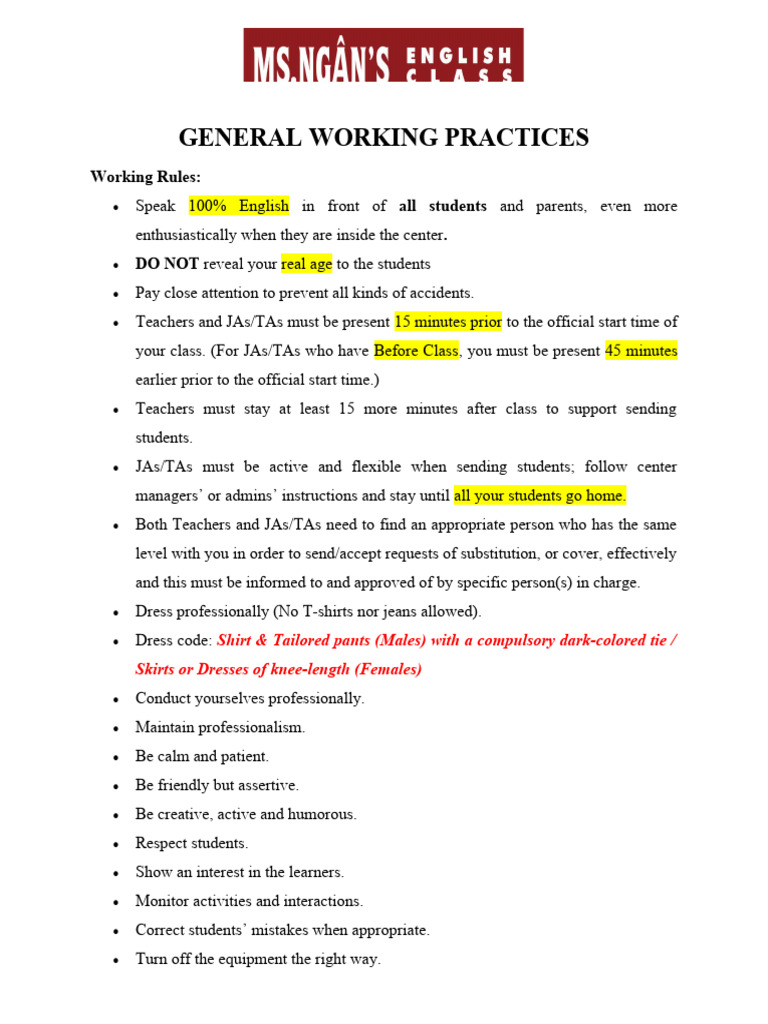 2 Rules + violation policy | PDF | Teachers