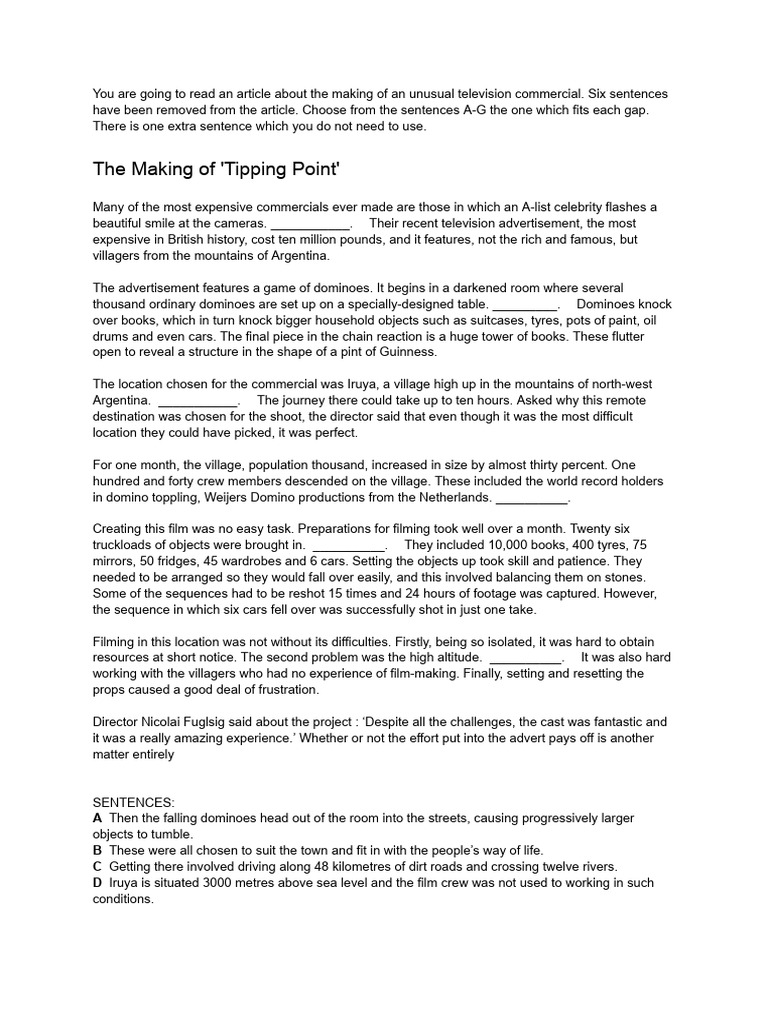 Reading And Use Of English Part 6 Pdf