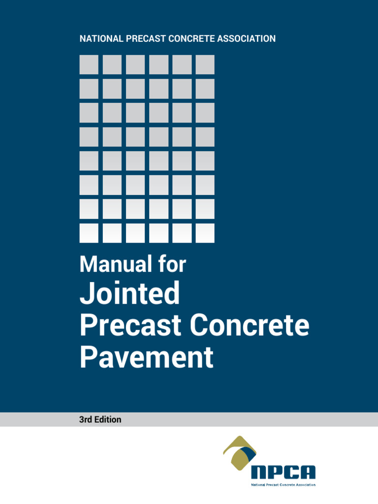 Jointed Precast Concrete Pavement Manual | PDF | Road Surface | Concrete