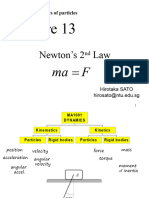 L13 Newton 2nd Law Hirotaka Sato