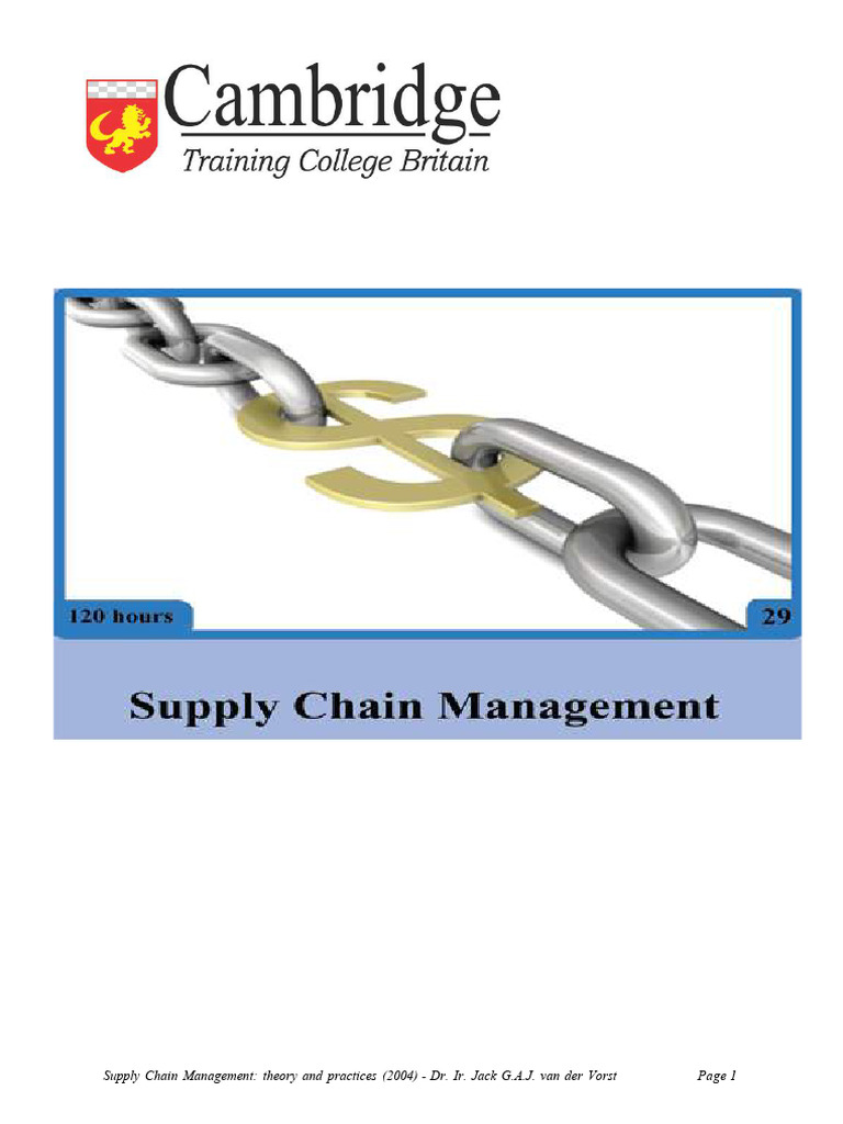 Supply Chain Management Theory Pdf