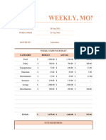 Weekly Monthly Expense Template Tmplate Akun