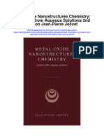 Metal Oxide Nanostructures Chemistry Synthesis From Aqueous Solutions 2Nd Edition Jean Pierre Jolivet Full Chapter