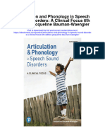 Articulation and Phonology in Speech Sound Disorders A Clinical Focus 6Th Edition Jacqueline Bauman Waengler Full Chapter