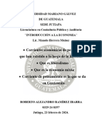 Corrientes Económicas de Pensamiento Que Han Existido en Lo Largo de La Historia