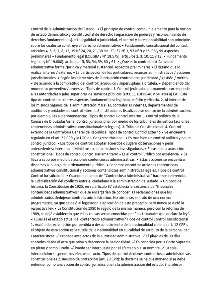 Control Estatal en el Derecho Administrativo | PDF | Jurisdicción ...