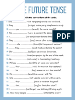 Simple Future Tense Worksheet