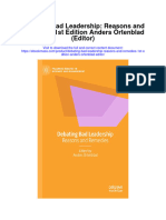 Debating Bad Leadership Reasons and Remedies 1St Edition Anders Ortenblad Editor Full Chapter
