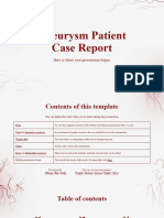 Aneurysm Patient Case Report