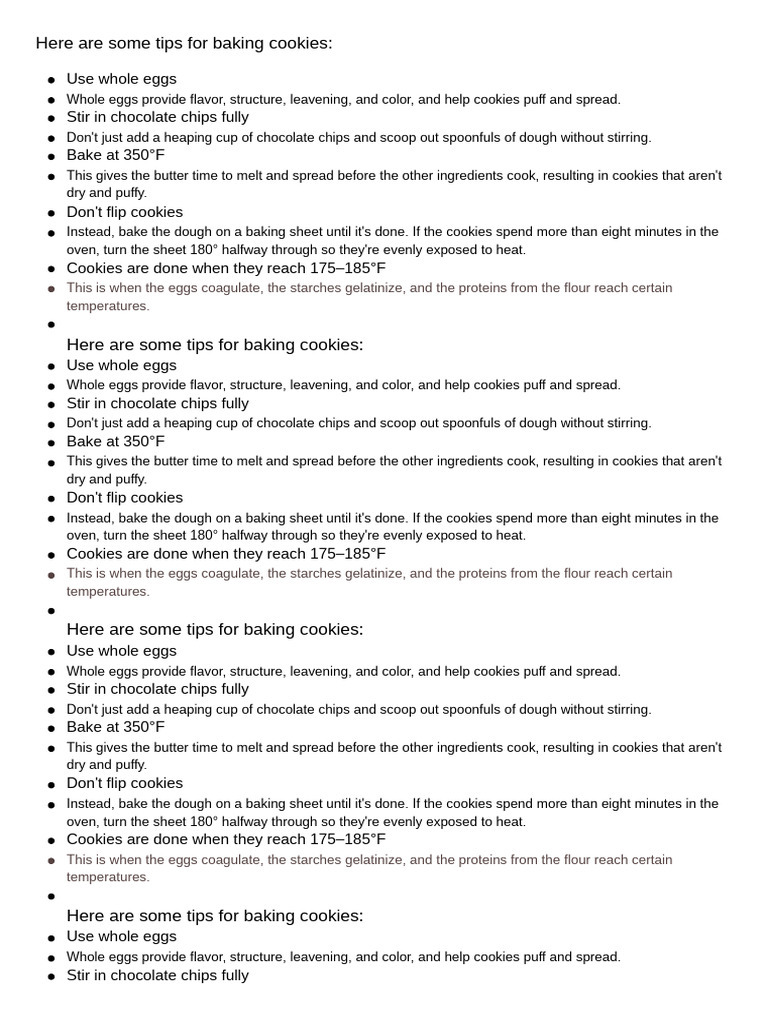 Here Are Some Tips on Making Cookies | PDF | Baking | Dough