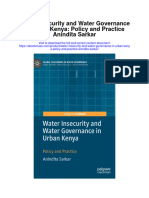 Water Insecurity and Water Governance in Urban Kenya Policy and Practice Anindita Sarkar All Chapter