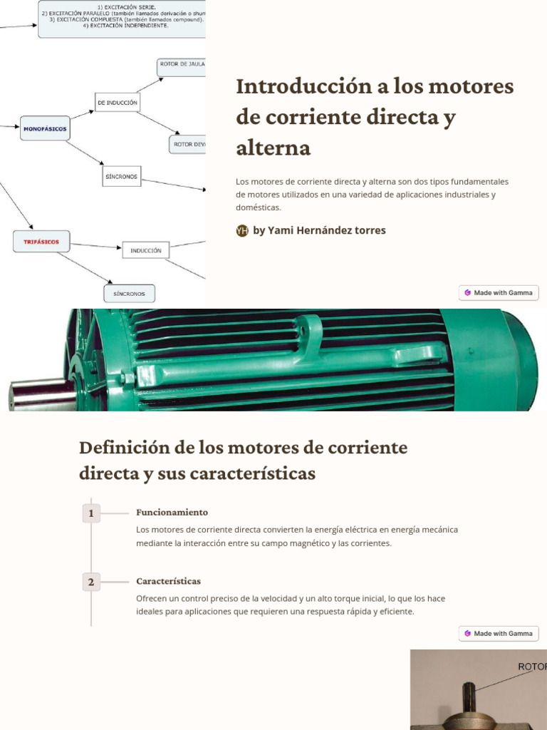 Motores de Corriente Alterna y Continua | PDF | Motor eléctrico ...