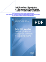 Water Risk Modeling Developing Risk Return Management Techniques in Finance and Beyond Dieter Gramlich All Chapter