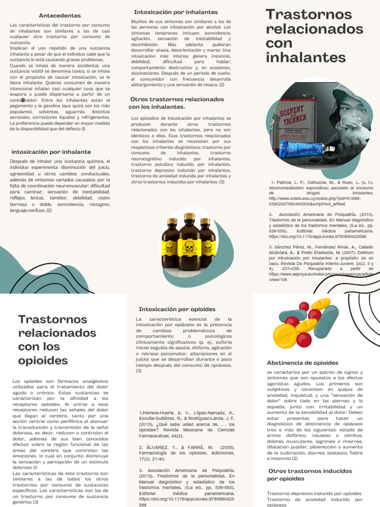 Trastornos Inhalantes y Opioides | PDF | Dolor | Despachador de drogas