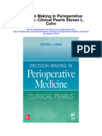 Decision Making in Perioperative Medicine Clinical Pearls Steven L Cohn Full Chapter