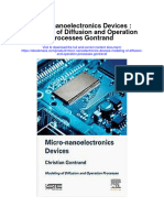 Micro Nanoelectronics Devices Modeling of Diffusion and Operation Processes Gontrand Full Chapter