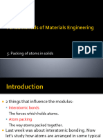 Week4 Chapter 5 Packing of Atoms in Solids