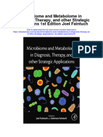 Microbiome and Metabolome in Diagnosis Therapy and Other Strategic Applications 1St Edition Joel Faintuch Full Chapter