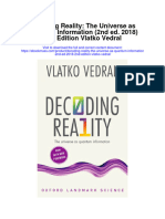 Decoding Reality The Universe As Quantum Information 2Nd Ed 2018 2Nd Edition Vlatko Vedral Full Chapter