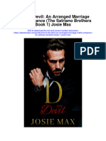 D of The Devil An Arranged Marriage Mafia Romance The Satriano Brothers Book 1 Josie Max Full Chapter