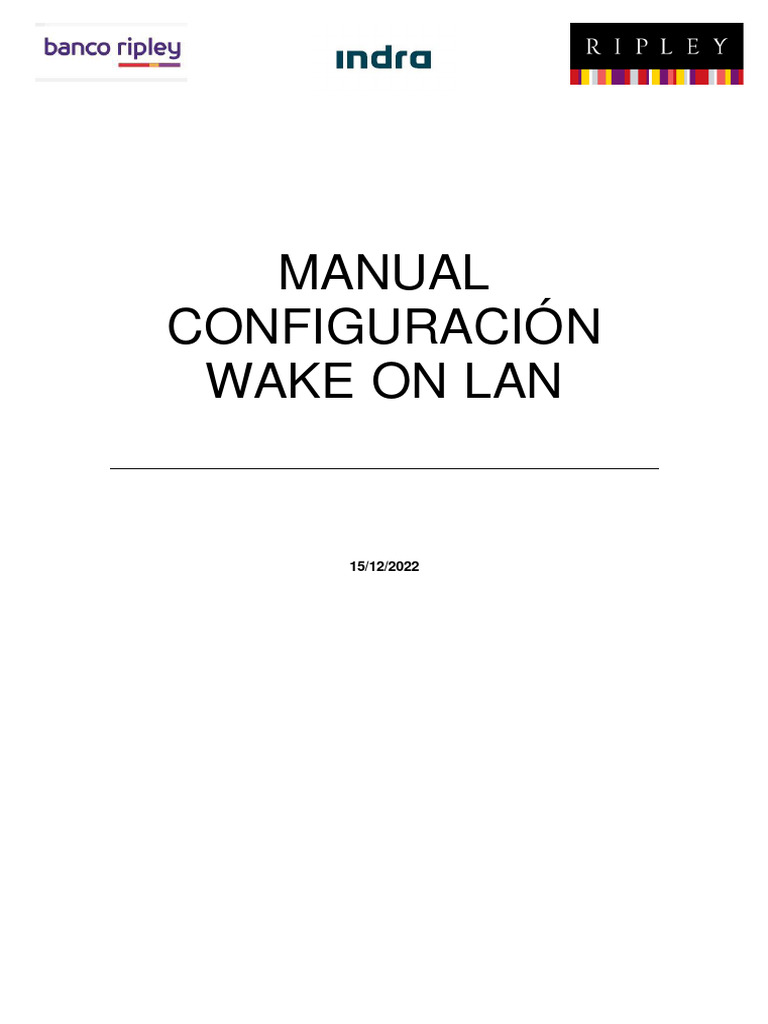 Guía de Configuración Wake On LAN | PDF | Informática | Software