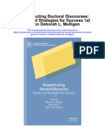 Deconstructing Doctoral Discourses Stories and Strategies For Success 1St Edition Deborah L Mulligan Full Chapter