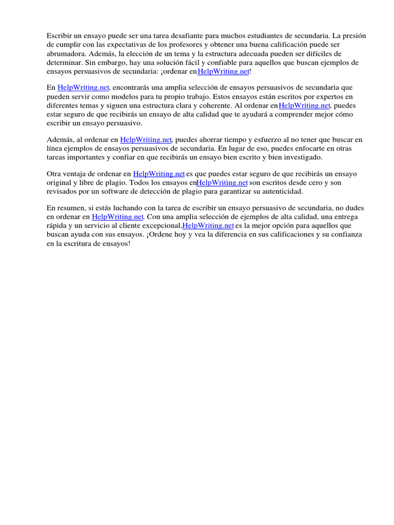 Ejemplos de ensayos persuasivos de secundaria pdf scribd written