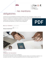 Facturation Les Mentions Obligatoires