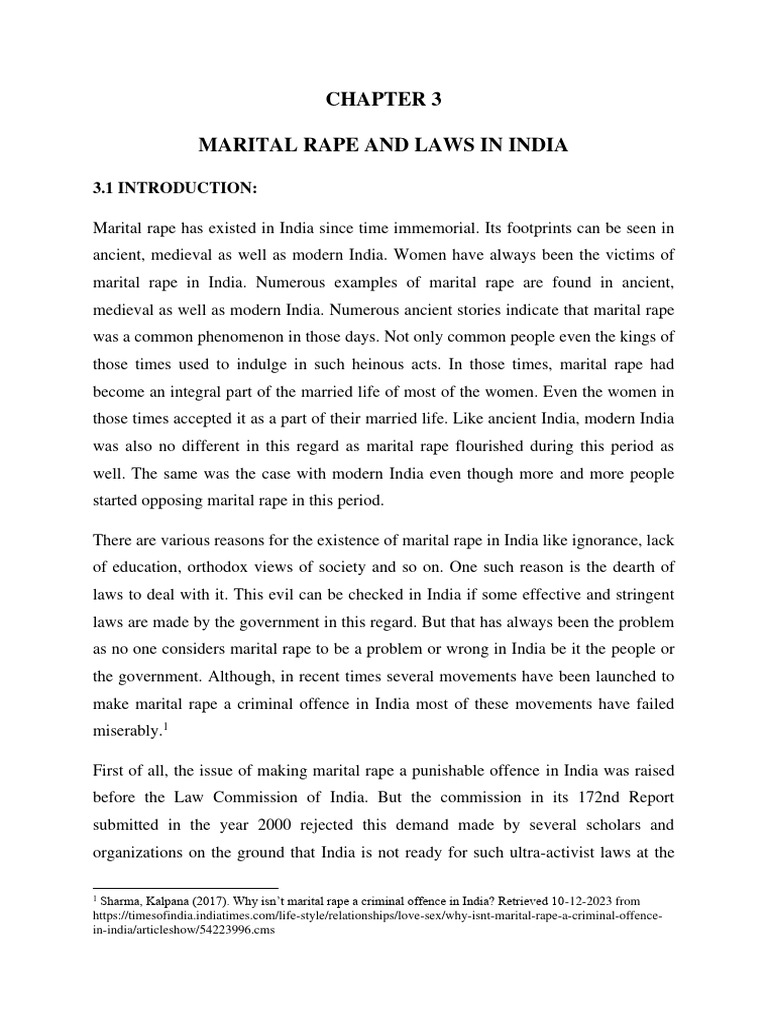Marital Rape Laws in India: An Overview | PDF | Rape | Restraining Order