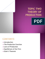 Topic Two-Theory of Production