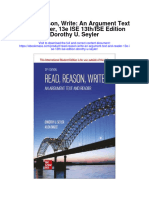Download Read Reason Write An Argument Text And Reader 13E Ise 13Th Ise Edition Dorothy U Seyler all chapter