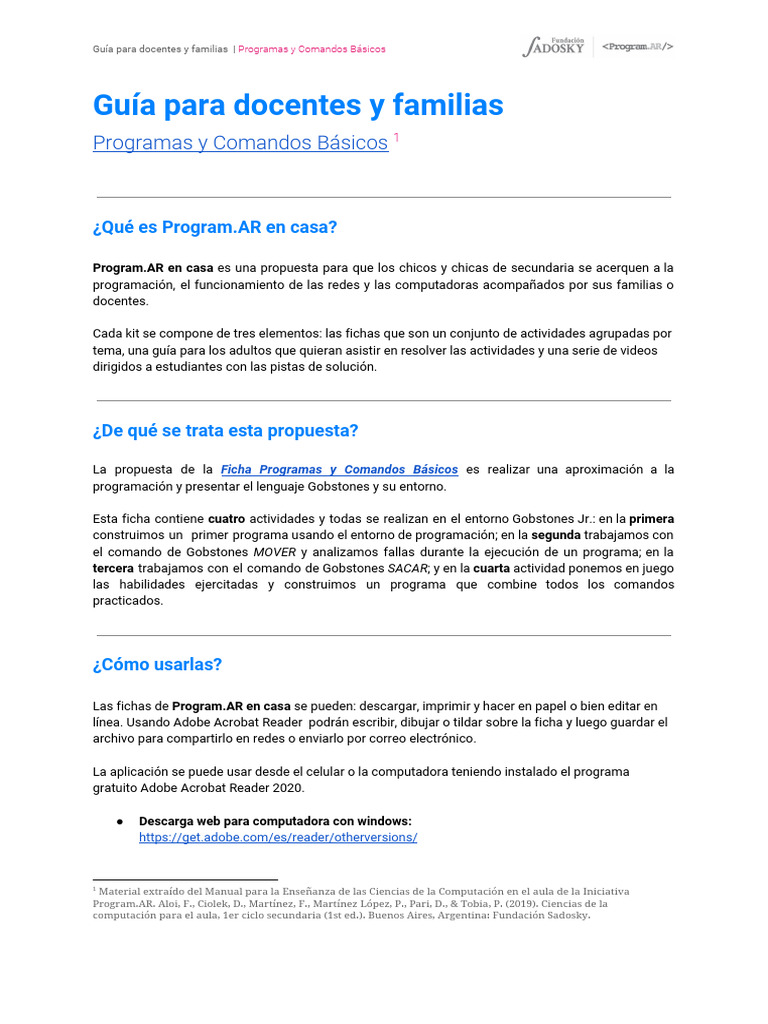 Guia 2 Programas y Comandos Básicos 1 | PDF | Programa de computadora ...