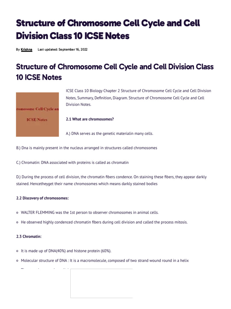 Define Cell Division Class 10