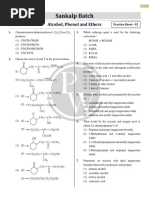 Alcohol, Phenol and Ethers 02 - Practice Sheet & Solution