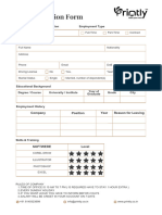 Professional Job Application Form Document A4