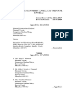 Piramal Enterprises Limited v. SEBI - SAT Order of 15.05.2019