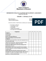 HOMEROOM GUIDANCE LEARNERS DEVELOPMENT ASSESSMENT Grade 1 3